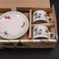 Studio Nova Garden Bloom Espresso Set 4 Demitasse Cup Saucer Y2372 NIB