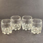 Set of 4 Bormioli Rocco Rocks High Ball Clear Scotch Glasses 8 oz Vintage