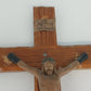 Jeweled Cross Co Shroud of Turin Wood Metal Crucifix 15" INRI Vintage
