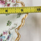 Haviland Limoges France Serving Plate Rose Colorful Flowers Gold Scallop Edge 9"