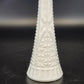 Anchor Hocking Milk Glass Stars and Bars Bud Vase 9" Tall Glossy White Glass Vtg