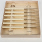 Quikut Snackers 6-Piece Stainless Steel Knife Set Butter Spreaders with Box NOS