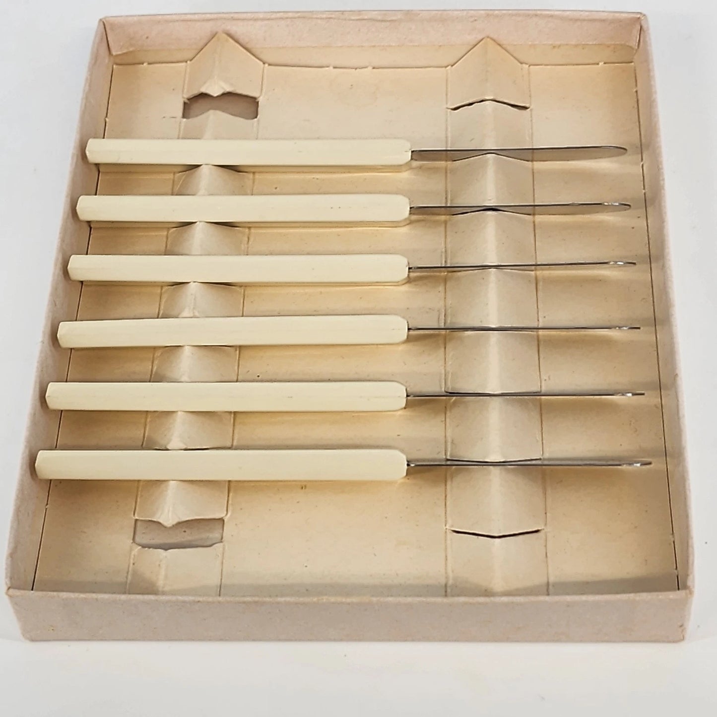 Quikut Snackers 6-Piece Stainless Steel Knife Set Butter Spreaders with Box NOS