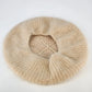 Beige Italian Style Beret Women’s Knit Beanie Hat Cap Soft One Size Classic Chic