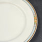 Nebraska Blue Dinner Plate 10" England Blue Rim Flower Accent J&G Meakin