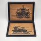 2 Firefighting Art Prints Horse-Drawn Fire Engine & Hand Pump Cart Wall Decor 1