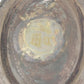 Oval Brass Serving Tray 16.25" Etched BLESSING Patina Hong Kong Mid Century