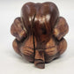 Hand Carved Wood Weeping Buddha Orang Malu Rustic Figurine 4" Meditation Pose