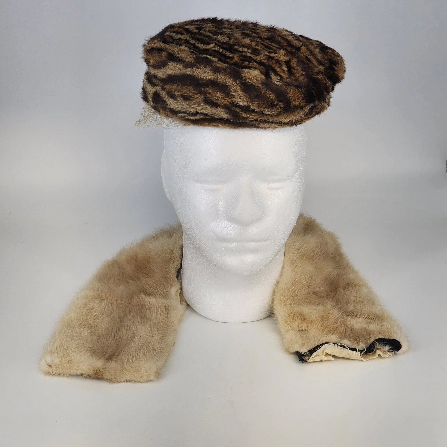 Vintage Real Fur Collar Trim Lot 3 Pc Mink Fox Craft Pieces
