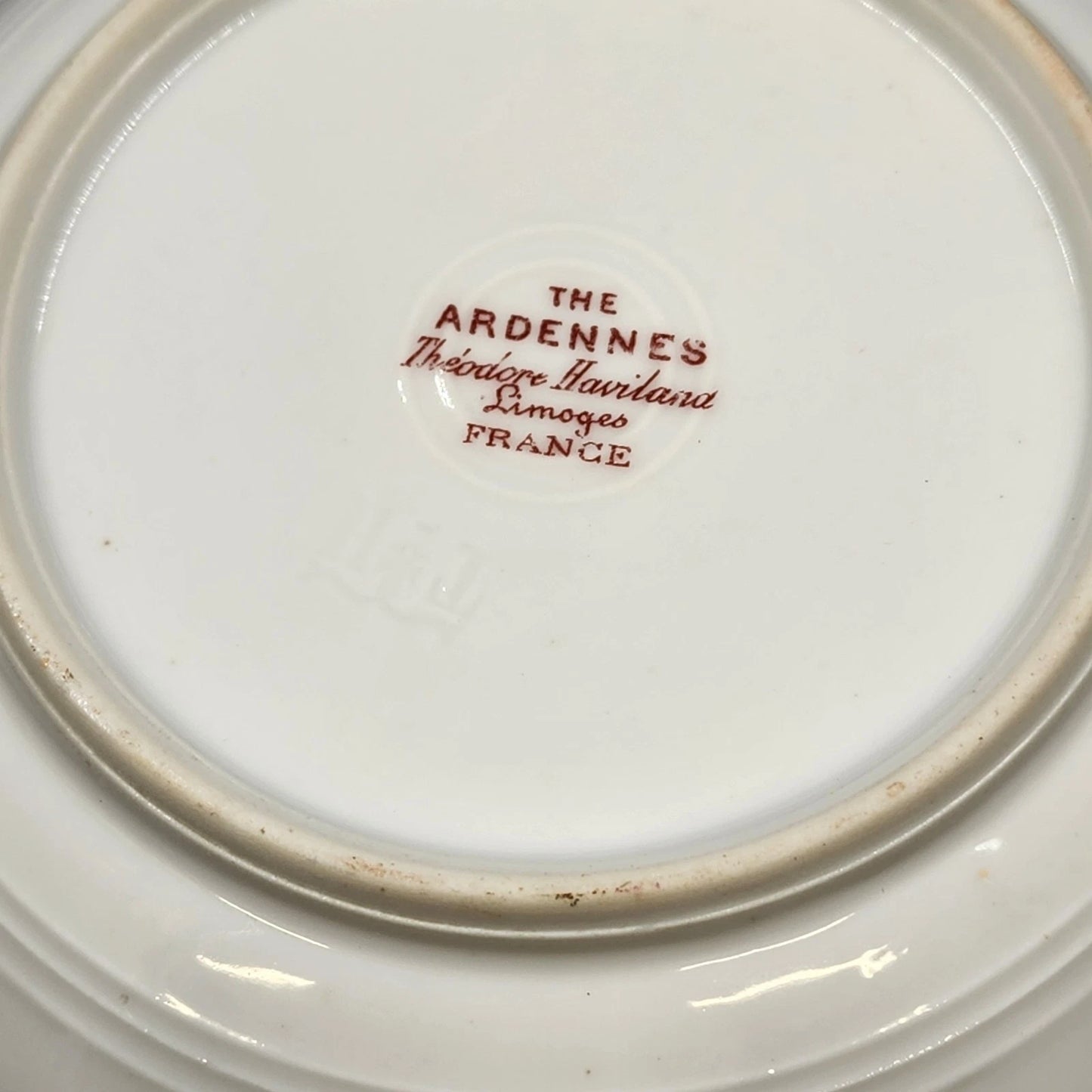 4 Limoges Fruit Dessert Bowls 5.5" The Ardennes Pink Roses Gold Haviland France