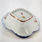 2 Japanese Porcelain Oval Dishes Hand Painted Raised Cobalt Blue Handles 8"x6.5"
