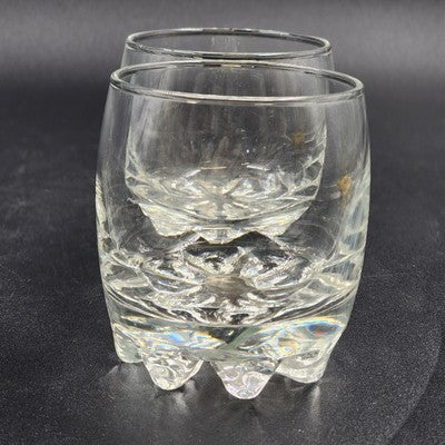 Set of 2 Bormioli Rocco Galassia Rocks Low Ball Barware Juice Glasses 8 oz Italy