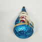 Northlight Blue Santa Snowman Glass Christmas Ornament 4.75" Holiday Decor