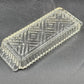 Clear Glass Relish Tray Dish X Pattern Ribbed Sawtooth Edges Handles 10" Serving
