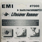 EMI Extricator 7000 Orange 5 In 1 Lifesaver Hammer Seat Belt Cutter Needle Light