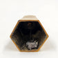 Cow Bell Hexagonal Solid Metal Brass w/Ring Handle Horse Sheep Goat 2" India