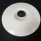 Enamel Ware Pot Lid ONLY White Black Metal Knob Vintage Cover Round 8-5/8" OD