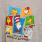 Universal Studios Dr Seuss Islands Of Adventure Gray T-Shirt Large Vintage 1990s