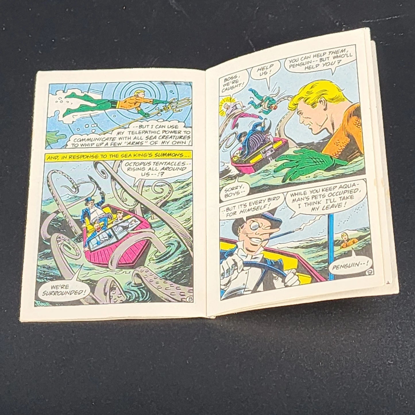 Kenner DC Super Powers Collection Aquaman Mini Comic Book #8 Action Figure 1983