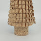 Holiday Home Shaved Cork Loop Tabletop Christmas Tree Star Bow 16.5" Plaid Top