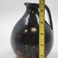 Redware Pottery Pitcher Dark Mottled Glaze 5.5" Tall Antique Style Unmarked