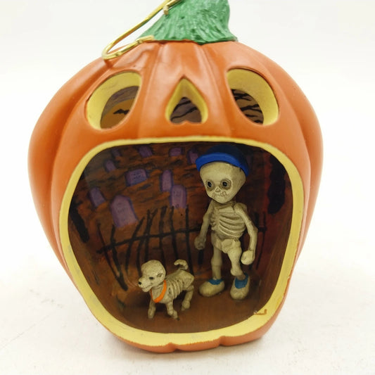 Hallmark Keepsake Ornament Happy Halloween Series 7 Skeleton Boy & Dog 2019