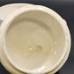Santa Claus Head Smiley Face Ceramic Christmas Cookie Jar Canister 7.25" Tall