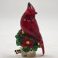 Red Cardinal Night Light Poinsettia Design Holiday Time C7 Bulb Outlet Mounted