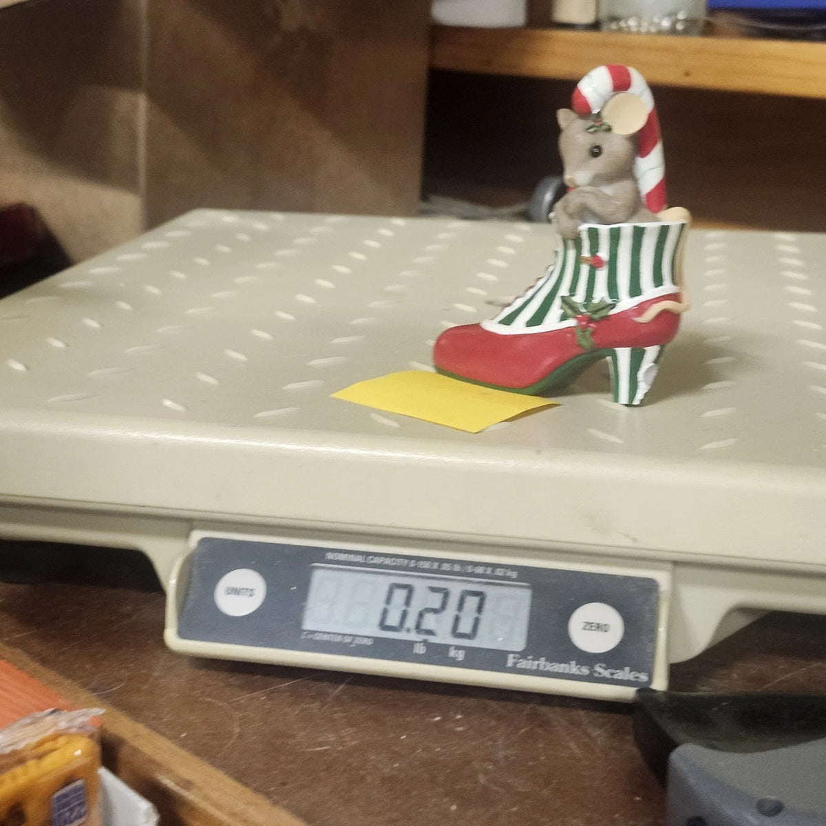 Enesco Charming Tails You're A Sweet Sole Mouse Christmas Shoe Candy Cane China