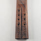 Hand Carved Flute Wooden Double Barrel Balkan Dvojnice 12.75" Long 7 Hole Vtg