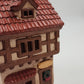 Hand Painted Illuminable Ceramic Candle Shop Christmas Village Winter Chipped