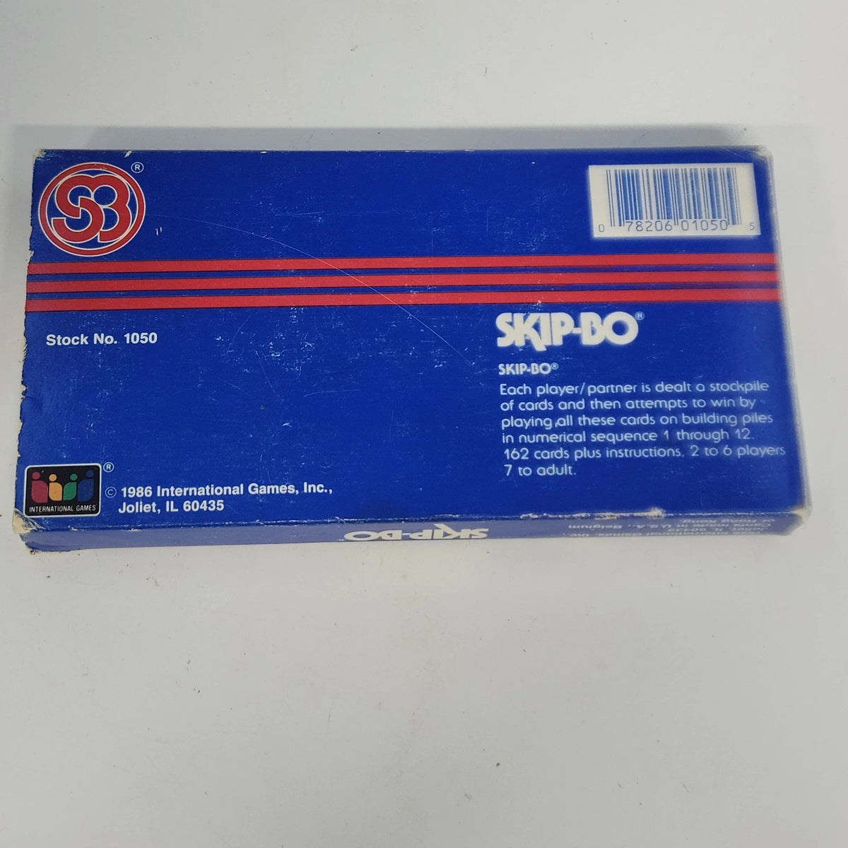 International Games Skip-Bo Card Game 1986 No 1050 Original Blue Box 1986