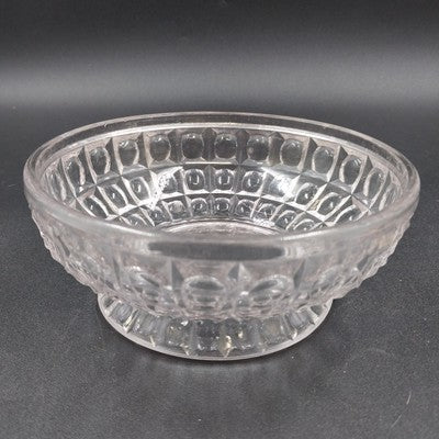 Imperial Glass Monticello Waffle Block Footed Candy Dish 6.25" x 2.75" Vintage