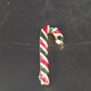 Candy Cane Christmas Brooch Pin Gold Tone Red Green Enamel 2" Holiday Vintage