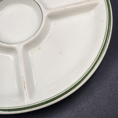 Jackson Vitrified 5 Section Divided Plate 9.25” x 1" Falls Creek PA USA Vintage