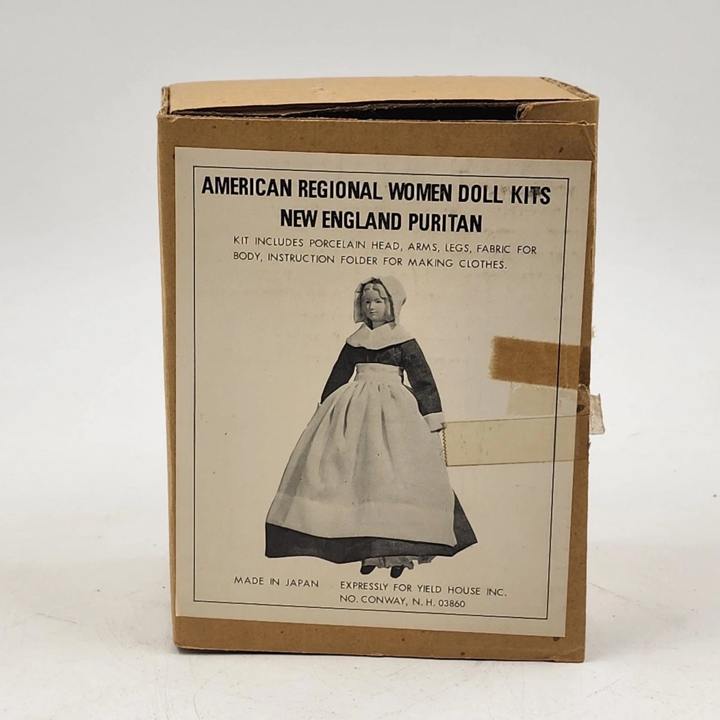 New England Puritan Doll Kit by Yield House Includes Head Arms Legs & Pattern