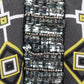 JM Collection Petite Geometric Print Beaded V-Neck 3/4 Sleeve Top P/P Polyester