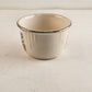 Hotoven Harker Pottery Cooking Ware 2" Cup Cross Stitch Pattern w Silver Rim