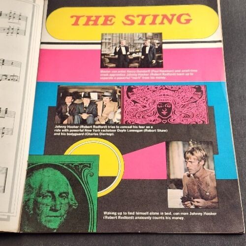 THE STING Featuring the Music of Scott Joplin Piano Sheet Music 1974 MCA Mills