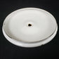Fair Enamel Ware Pot Lid ONLY White Black Metal Knob Vintage Cover Round 8-5/8"