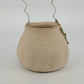 Handmade Studio Pottery Jack O Lantern Holly Candle Luminary 4" Vintage