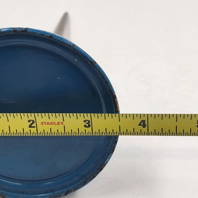 Eagle Oil Can Blue Silver Metal USA Thumb Pump 7.75" Oiler Dripper Decor