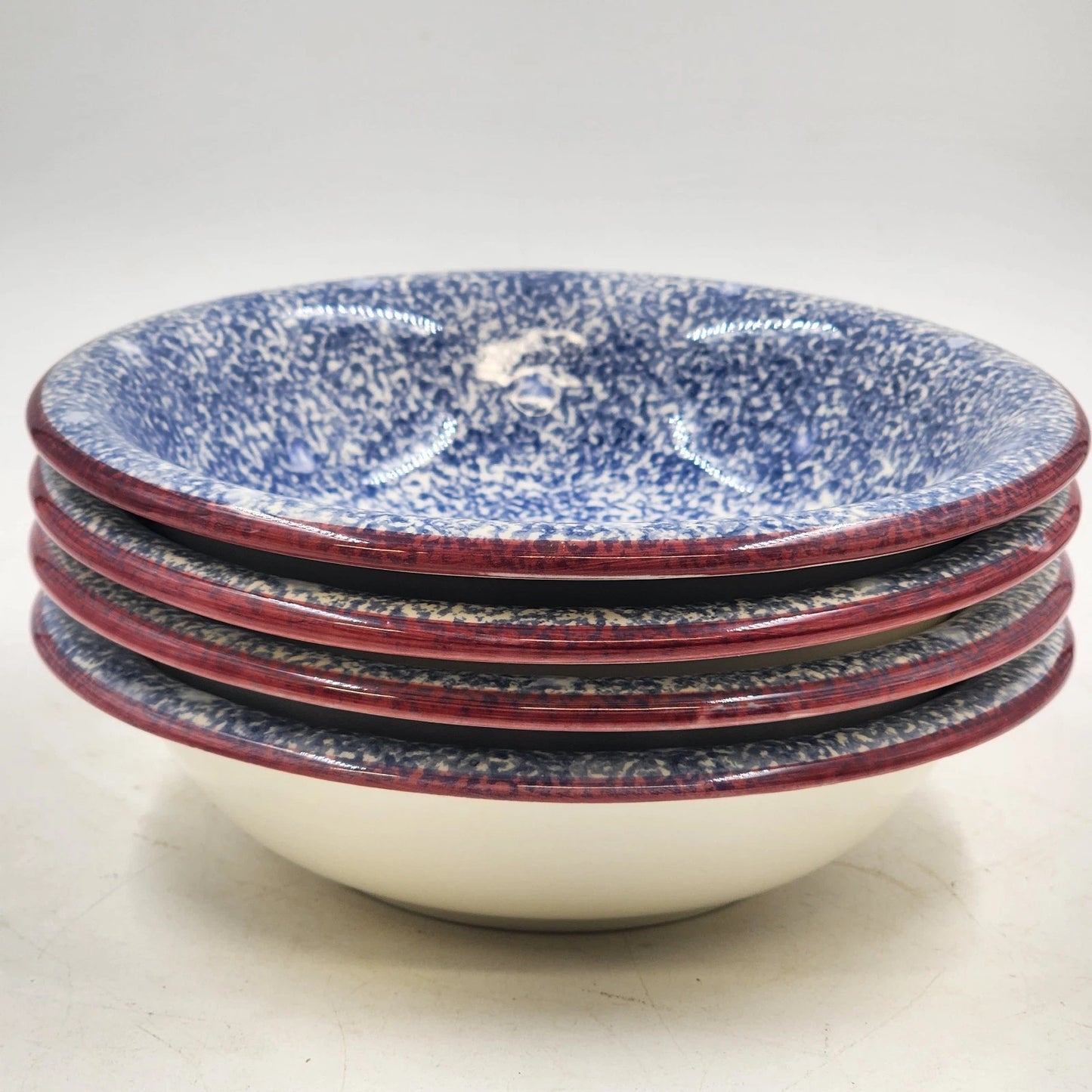 4 Soup Salad Bowls 8.25" Winter Scene Holly Mountain Lodge FWC's Cook's Bazaar