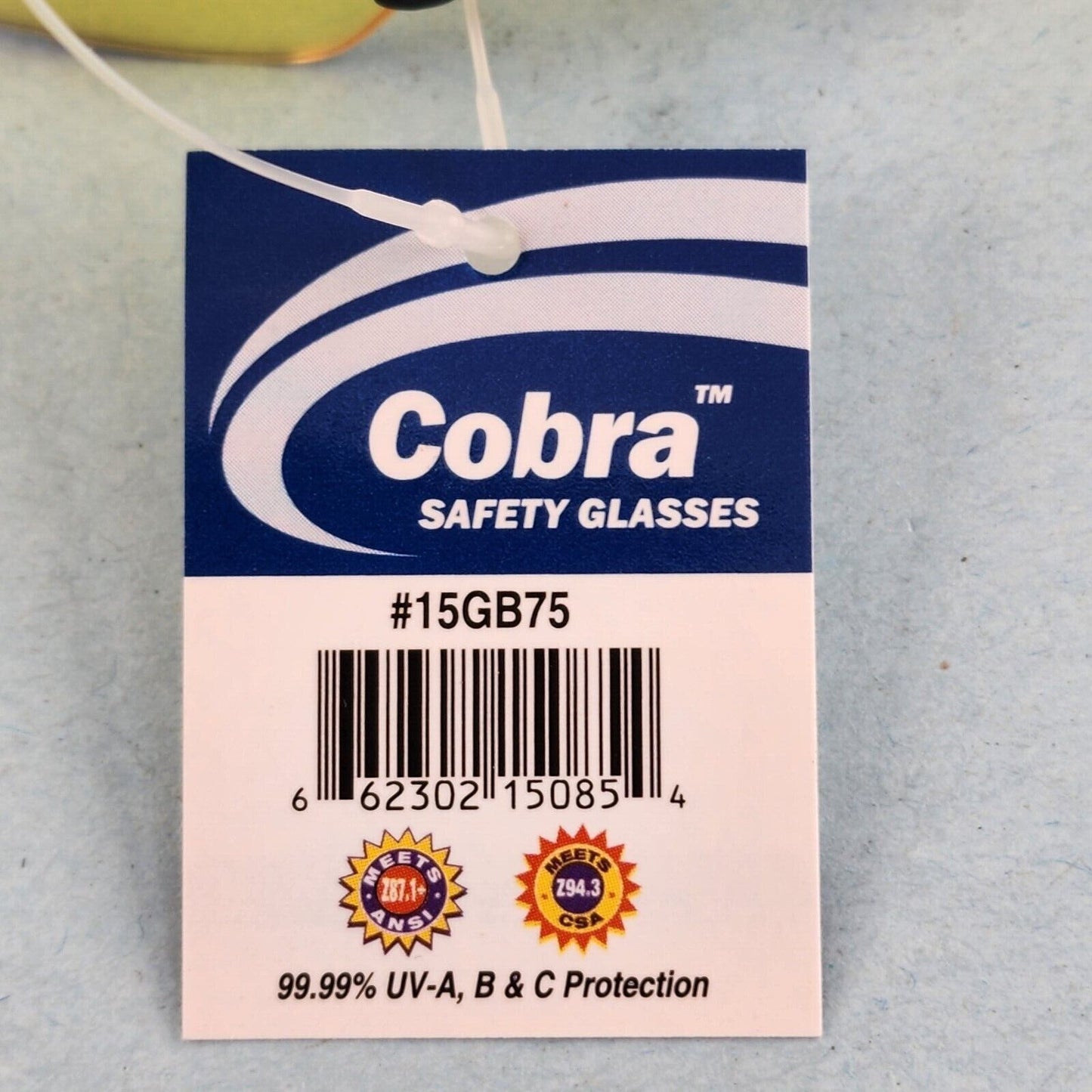 Cobra Safety Glasses by Gateway Black Frame Polycarbonate Lens Meets ANSI Z87 (Amber)