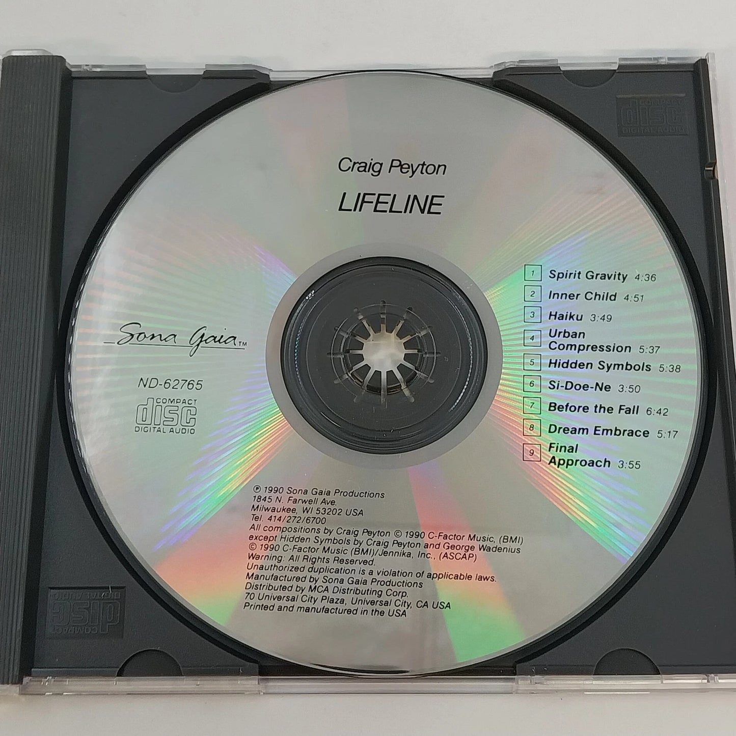 Craig Peyton 5 CD Emotional Velocity Lifeline Song From Home Web Tropical Escape