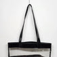 Mary Kay Clear Vinyl Tote Bag Black Patent Trim Large Shoulder Consultant Bag