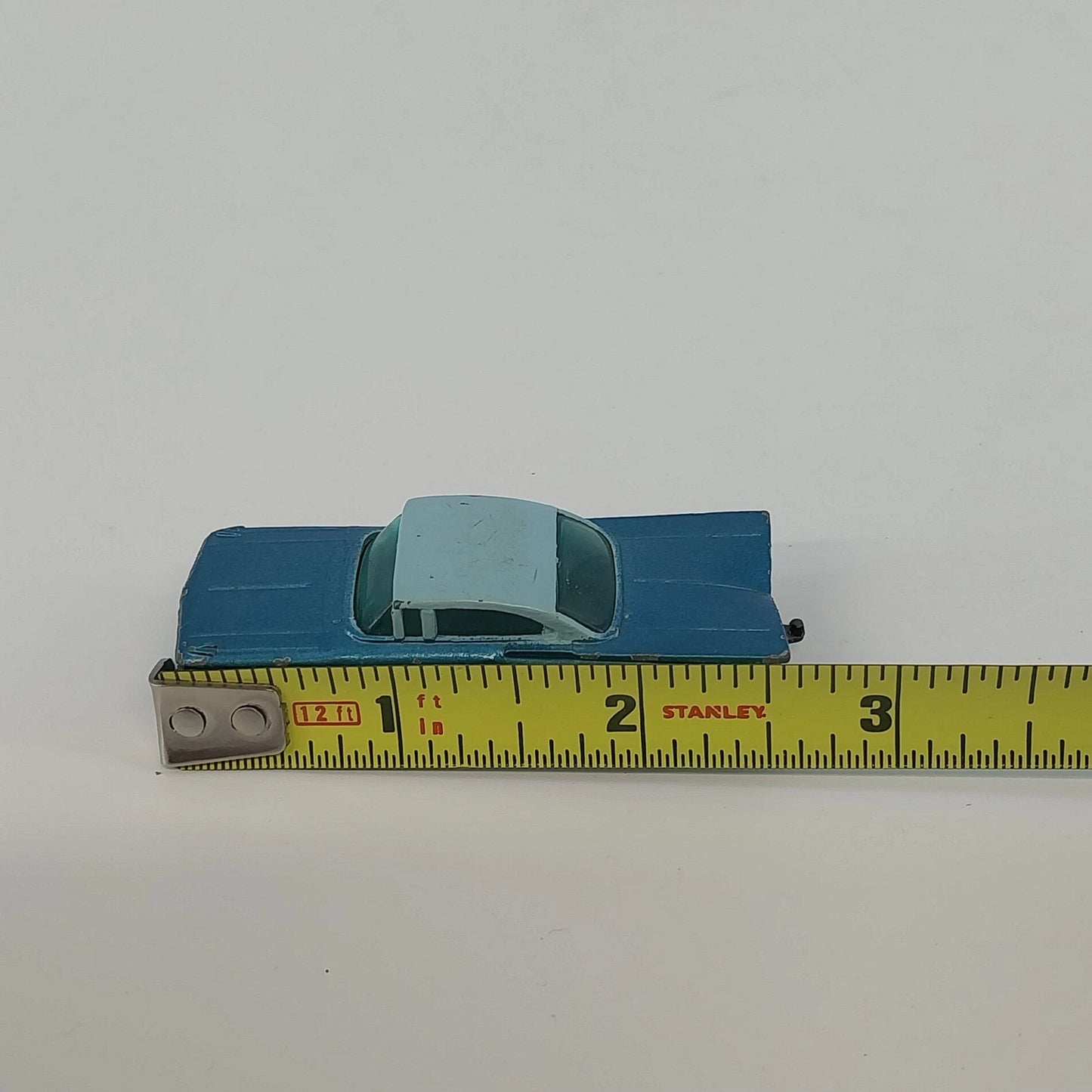 Lesney Matchbox No 57 Chevrolet Impala Two Tone Blue Diecast Car Toy England Vtg