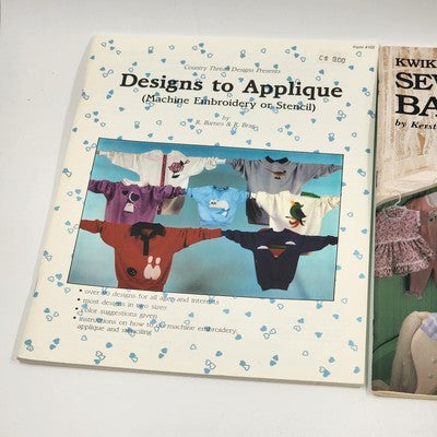 Lot of 6 Quilting Applique & Baby Sewing Books Crafting Patterns Guide & Ideas