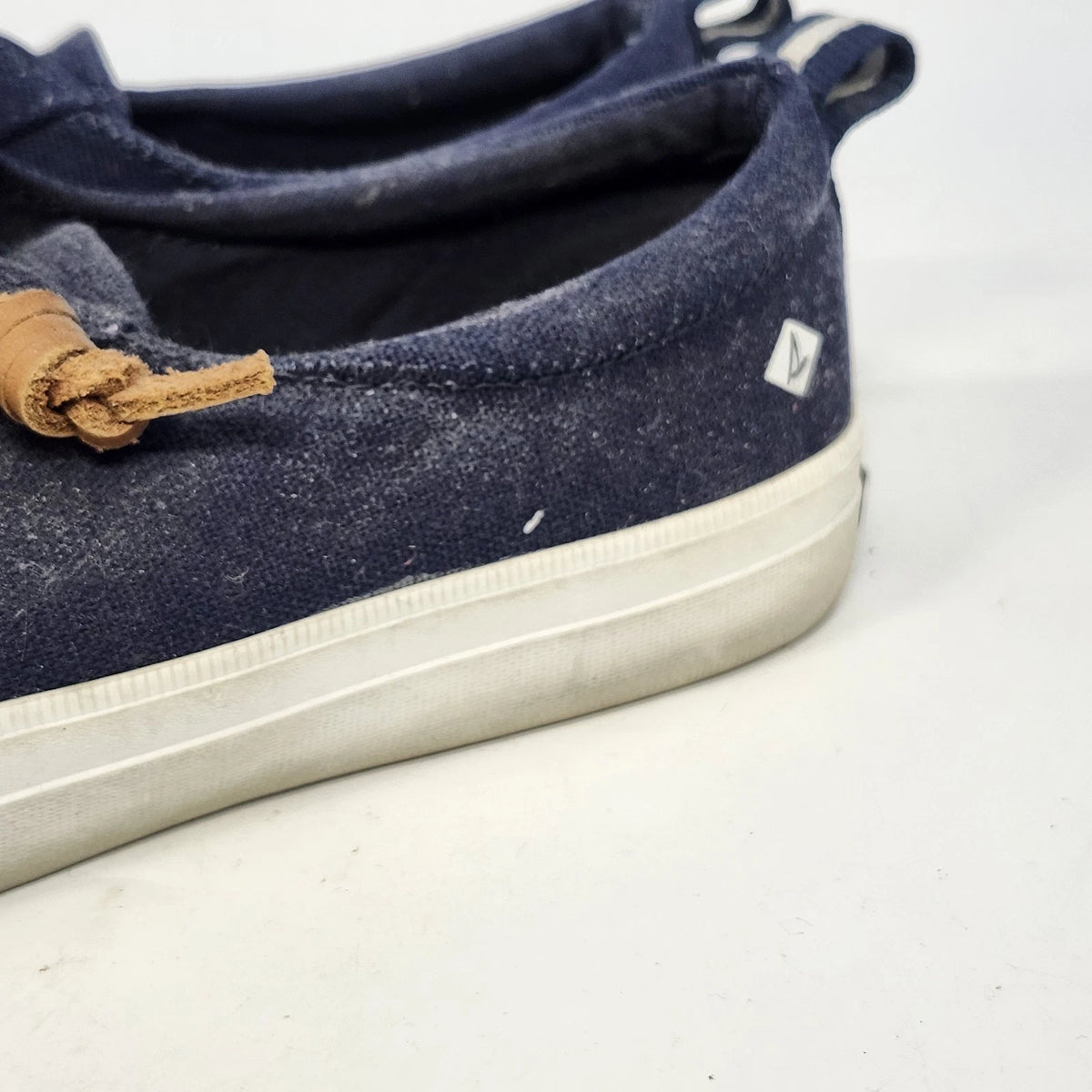 Sperry Crest Vibe Top Sider Navy Blue Canvas Sneakers Women's 7.5 Memory Foam