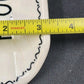 Set Of 2 Ceramic Measuring Scoops Measures Flour and Sugar Hand Painted Homemade